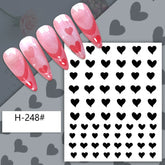Airbrush Stencil For Nails Heart Butterfly Bear Stars Love Heart Hollow Nail Sticker Airbrush Templates French Manicure Tips